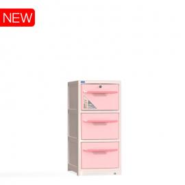 Tủ nhựa Sake 3 tầng Hồng