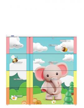 Tủ nhựa Shino 4 tầng 8 hộc đa sắc