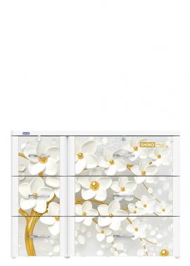 Tủ nhựa Shino 3 tầng 6 hộc trắng