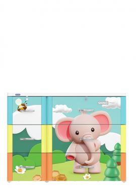 Tủ nhựa Shino 3 tầng 6 hộc kem