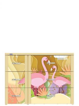 Tủ nhựa Shino 3 tầng 6 hộc kem