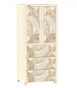 Tủ nhựa Wing 2 cánh 3 hộc - Kem