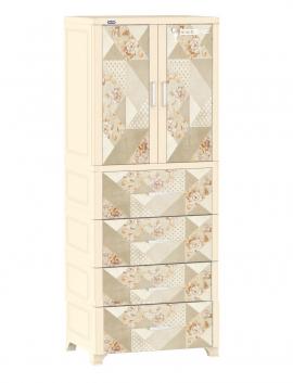 Tủ nhựa Wing 2 cánh 4 hộc - Kem