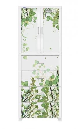 Tủ nhựa Wing 2 cánh 4 hộc - Trắng