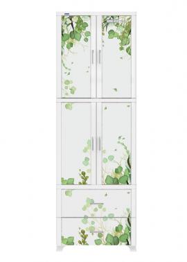 Tủ nhựa Wing 4 cánh 2 hộc - trắng