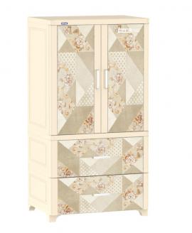 Tủ nhựa Wing 2 cánh 2 hộc - Kem