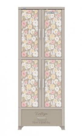 Tủ nhựa Wing 4 cánh 1 hộc - Xám