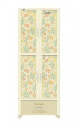 Tủ nhựa Wing 4 cánh 1 hộc - Kem