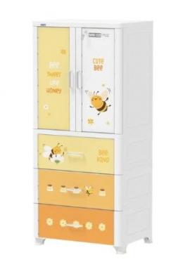 Tủ nhựa Wing 2 cánh 3 hộc - Trắng ong vàng