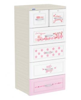 Tủ nhựa Tabi 5 tầng hồng