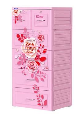 Tủ nhựa Tabi 5 tầng  hòng hoa